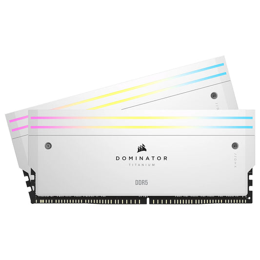 Corsair Dominator Titanium DDR5 6000 MHz 32 Go 2 x 16 Go CL30 XMP Blanc