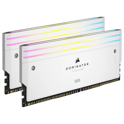 Corsair Dominator Titanium DDR5 6000 MHz 32 Go 2 x 16 Go CL30 XMP Blanc