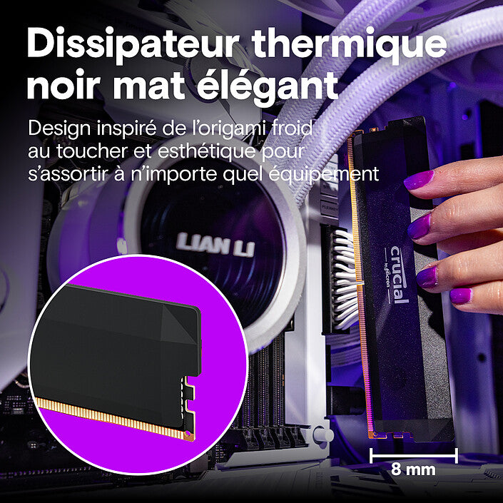 Crucial Pro OC DDR5 6400 MHz 32 Go 2 x 16 Go CL38 Intel XMP 3.0 et AMD EXPO