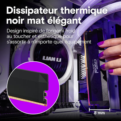 Crucial Pro OC DDR5 6400 MHz 32 Go 2 x 16 Go CL38 Intel XMP 3.0 et AMD EXPO